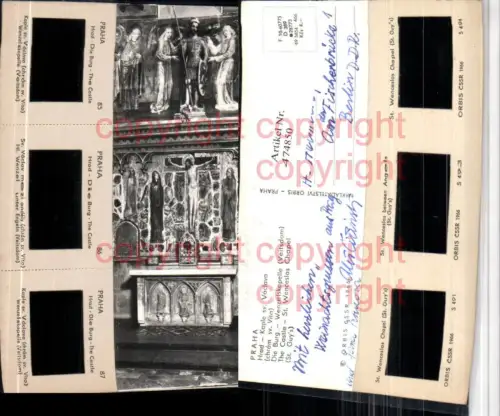 474850,Prag Praha Original Negative Hrad Burg Wenzelskapelle Mehrbildkarte