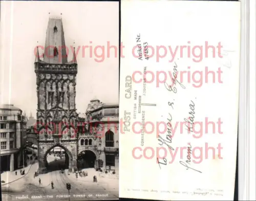 474853,Prag Praha Prasna Brana Pulverturm Turm Tor