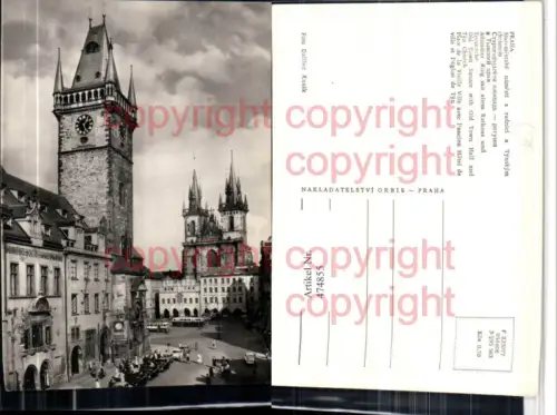 474855,Prag Praha Staromestske namesti radnici Tysnkym chramem Rathaus Kirche