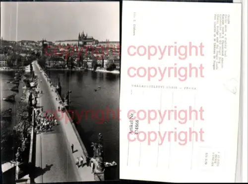 474868,Prag Praha Karluv most a Prazsky hrad Karlsbrücke Brücke m. Burg