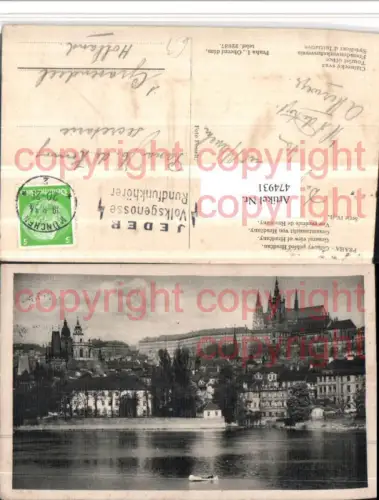 474931,Prag Praha Celkovy pohled Hradcan Teilansicht Burg