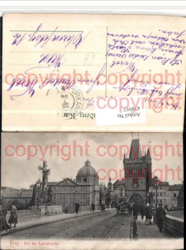 474957,Prag Praha Auf der Karlsbrücke Brücke Turm