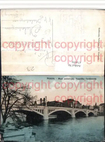 474959,Prag Praha Most arcivevody Frantiska Ferdinanda Brücke