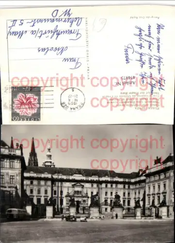 474973,Prag Praha Cestny dvur Prazskeho hradu Burg Schloss
