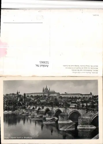 523065,Prag Praha Karluv most a Hradcany Brücke m. Hradschin Burg
