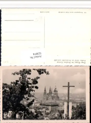 523074,Prag Praha Kreuz im Strahow Garten Kirche