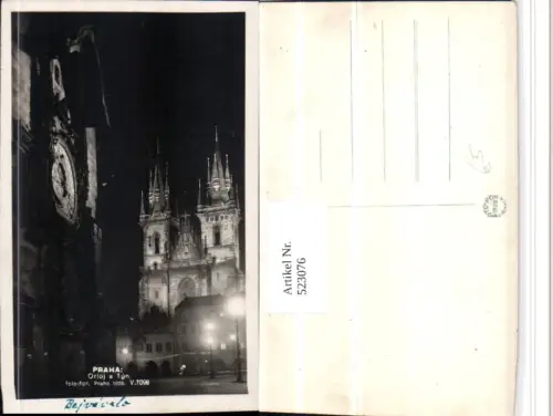 523076,Prag Praha Orloj a Tyn Astronomische Uhr Kirche