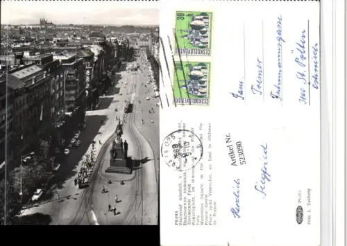 523090,Prag Praha Vaclavske namesti Wenzelsplatz Denkmal
