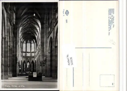 523126,Prag Praha Chram sv Vita St. Veitsdom Kirche Innenansicht