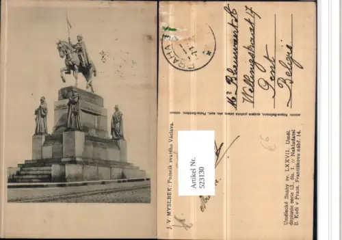 523130,Prag Praha Pomnik svateho Vaclava Wenzel-Denkmal Statue