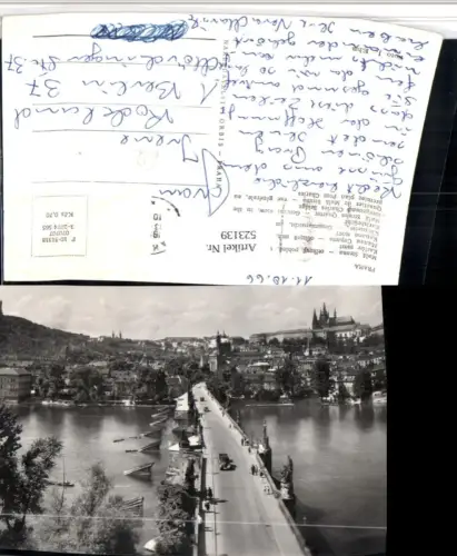523139,Prag Praha Mala Strana Kleinseite Brücke m. Burg Hradschin