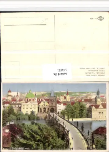 523151,Prag Praha Teilansicht Karluv most Karlsbrücke Brücke