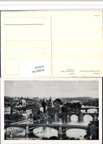 523152,Prag Praha Cekovy pohled na mosty Teilansicht Brücken