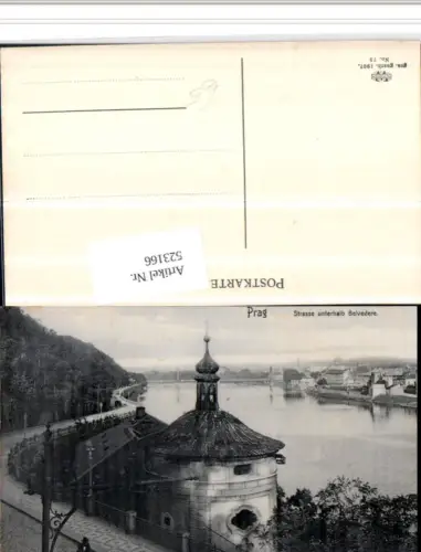 523166,Prag Praha Straße unterhalb Belvedere Turm