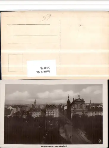 523178,Prag Praha Karlovo namesti Teilansicht Straße Kirche