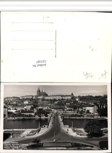 523187,Prag Praha Hradcany Teilansicht Brücke m. Burg