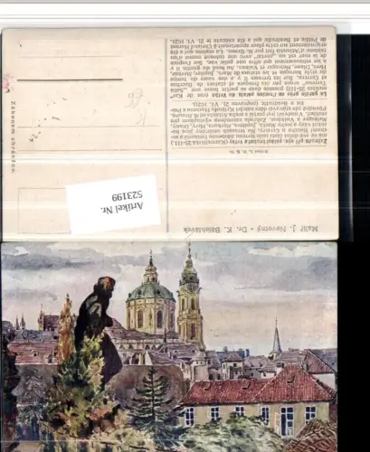 523199,Künstler AK J. Novotny Prag Praha Palais Vrtba Garten Teilansicht