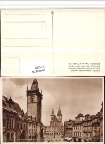 523218,Prag Praha Staromestske namesti Rathaus Kirche