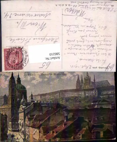 580210,tolle Künstler AK J. Skruzny Prag Praha Kleinseite Hradschin