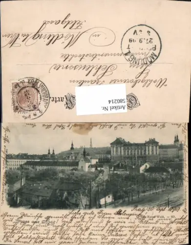 580214,tolle AK Prag Praha Neue Welt 1898