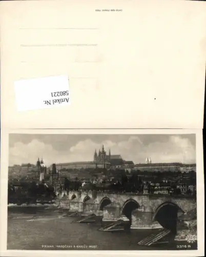 580221,tolle AK Prag Praha Brücke