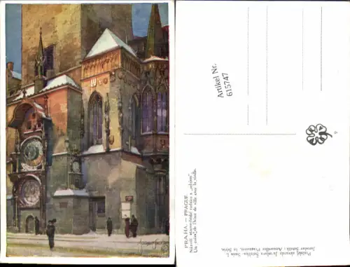 615747,Künstler AK Jaroslav Setelik Prag Praha Astronomische Uhr Kunstuhr