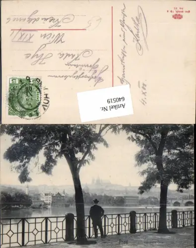 640519,Prag Praha Franzens Quai Partie 1907