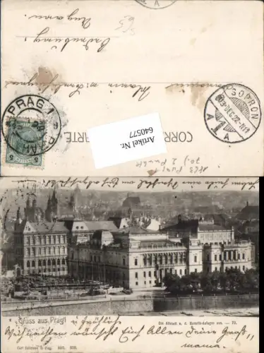 640577,Prag Praha Altstadt v. d. Rudolfs-Anlagen aus Stempel Sopron