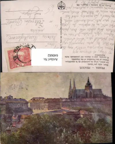 640682,Künstler Ak Jan. Spaül Prag Praha Hrad sidlo presidenta Le Palais
