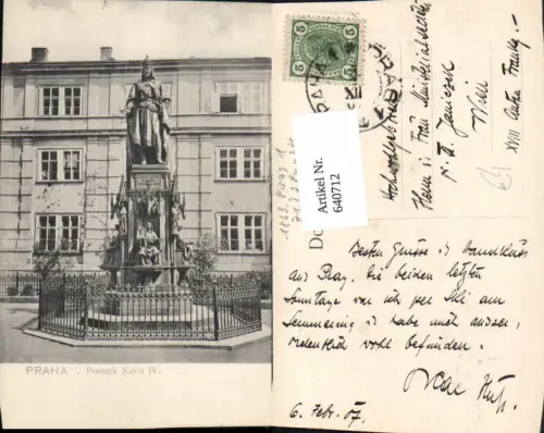 640712,Prag Praha Pomnik Karla IV Statue