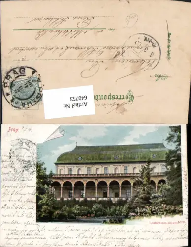 640753,Prag Praha Lustschloss Belvedere