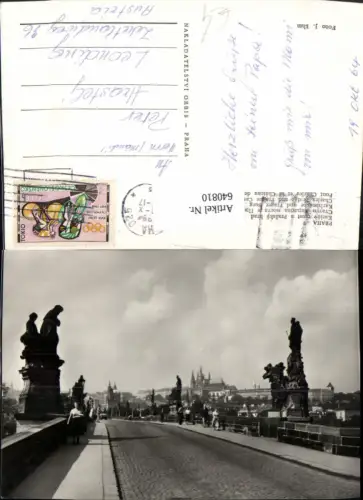 640810,Foto Ak Prag Praha Karluv most a Prazsky hrad Karlsbrücke u. Prager Burg