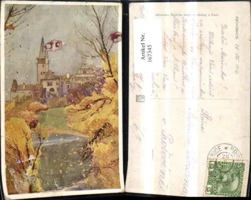 167345,Praha Prag Pruhonice Künstler Ak sign Jaroslava Setelika
