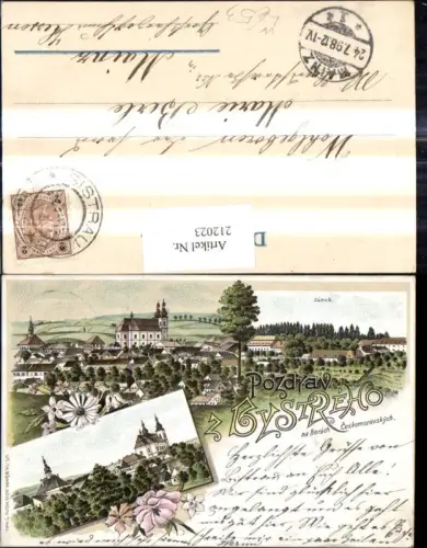 212023,tolle Litho AK Pozdrav Bystreho Bistrau Bystre u Policky Svitavy Policka