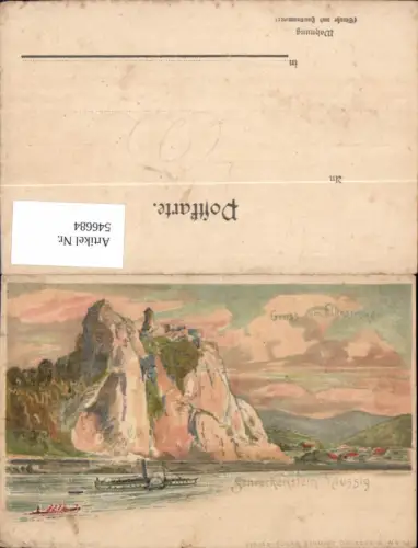 546684,tolle Litho Aussig an der Elbe Schreckenstein Usti nad Labem pub Edgar Schmidt 14