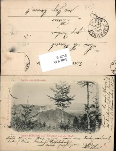 550775,Tschechien Gruß as Boskowitz Boskovice Blansko 1899