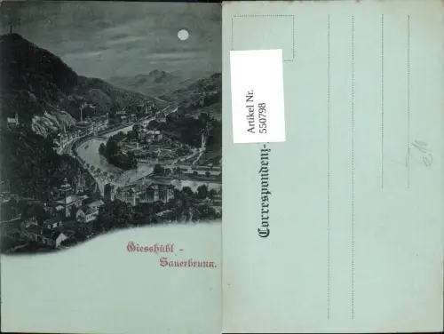 550798,Tschechien tolle Mond Litho Giesshübl Sauerbrunn Lithographie