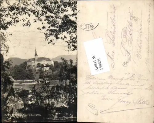 550808,Tschechien tolle Foto-AK Tetschen an der Elbe Bodenbach Decin Schloss