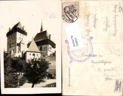 550810,Tschechien tolle Foto-AK Hrad Burg Karlstejn Karlstein