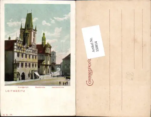 550814,Tschechien Leitmeritz Litomerice Kreisgericht Jesuitenkirche