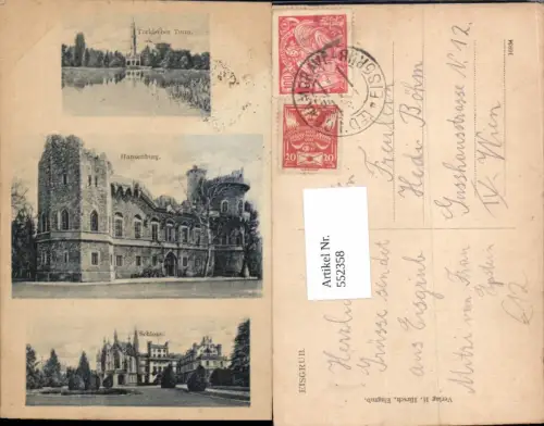 552358,tolle AK Hansenburg Türkischer Turm Eisgrub Lednice