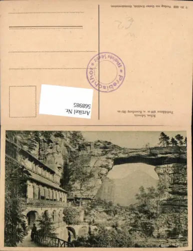568985,Hrensko Böhmische Schweiz Prebischtor u. Rosenberg Felsbrücke Gasthaus