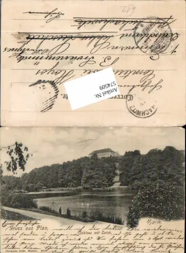 574509,Gruss aus Plan Schloss Plana u Marianskych Lazní