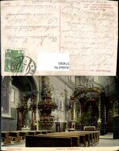 574583,Bohosudov Krupka Mariaschein Inneres d. Wallfahrtskirche
