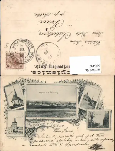 580497,tolle AK Pozdrav z Velvar Welbern Kladno