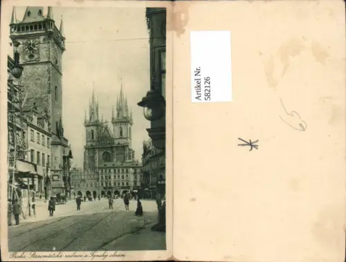 582126,Prag Praha Staromestska radnice a Tynsky chram