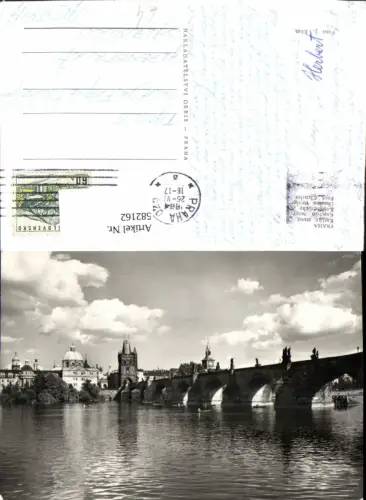 582162,Foto Ak Prag Praha Karluv most Karlsbrücke Brücke