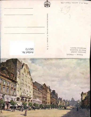 582172,Künstler Ak F. Jelinka Prag Praha Vaclavske namesti Wenzelplatz