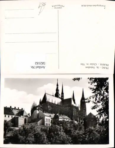 582182,Foto Ak Prag Praha St Veitsdom Chram sv. Vita