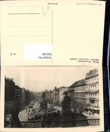 582198,Foto Ak Prag Praha Wenzelplatz Vaclavske namesti